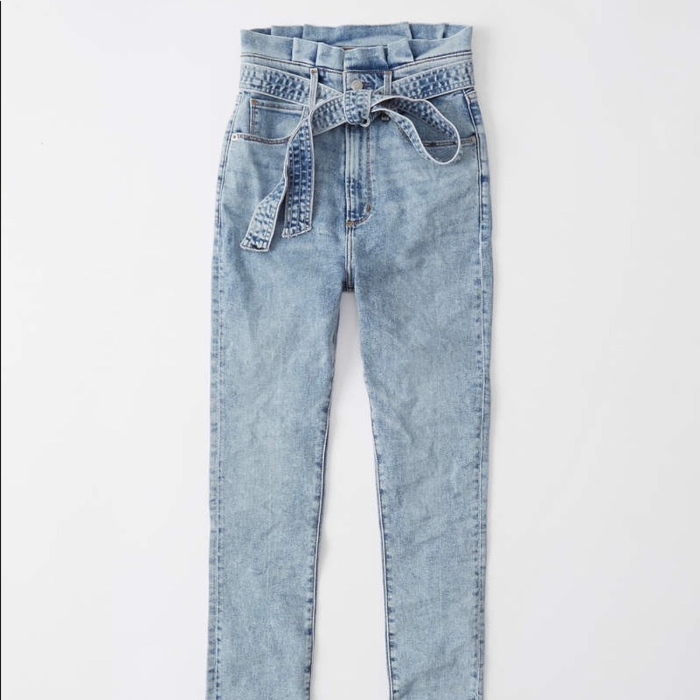 A&F Highrise Paperbag Waist Jeans